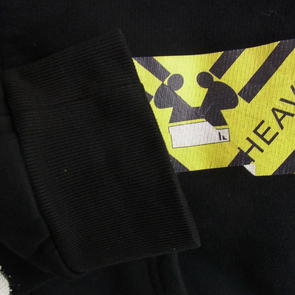 OFF-WHITE オフホワイト ジップ プリント パーカー ブラック系 XS【中古】