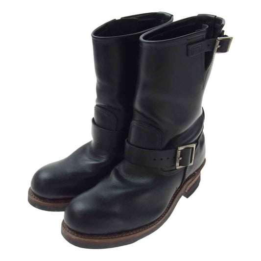 RED WING レッドウィング 2268 刺繍羽タグ ENGINEER BOOTS エンジニア ブーツ ブラック系 27.5cm【中古】