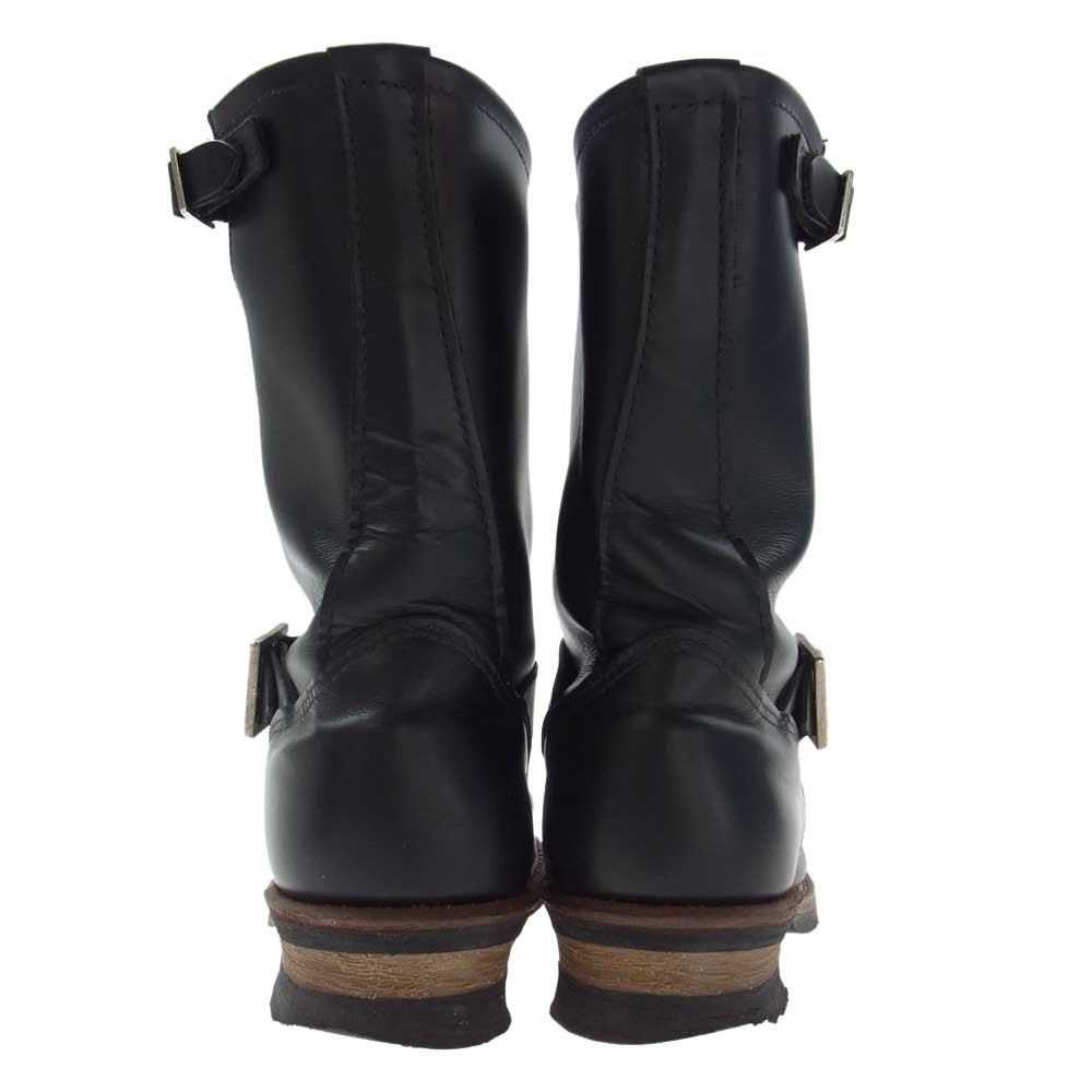 RED WING レッドウィング 2268 刺繍羽タグ ENGINEER BOOTS エンジニア ブーツ ブラック系 27.5cm【中古】