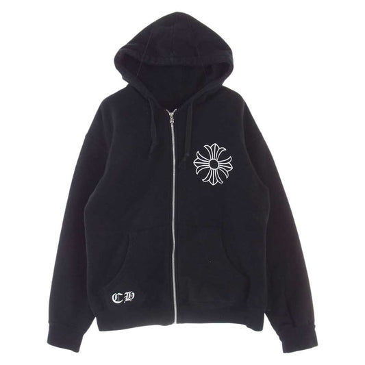 CHROME HEARTS クロムハーツ（原本無） ダガージップ CHプラス プリント ジップ パーカー ブラック系 L【中古】