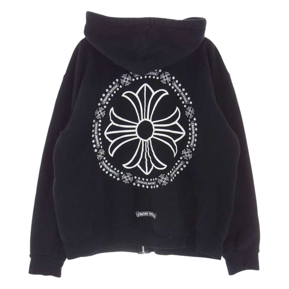 CHROME HEARTS クロムハーツ（原本無） ダガージップ CHプラス プリント ジップ パーカー ブラック系 L【中古】