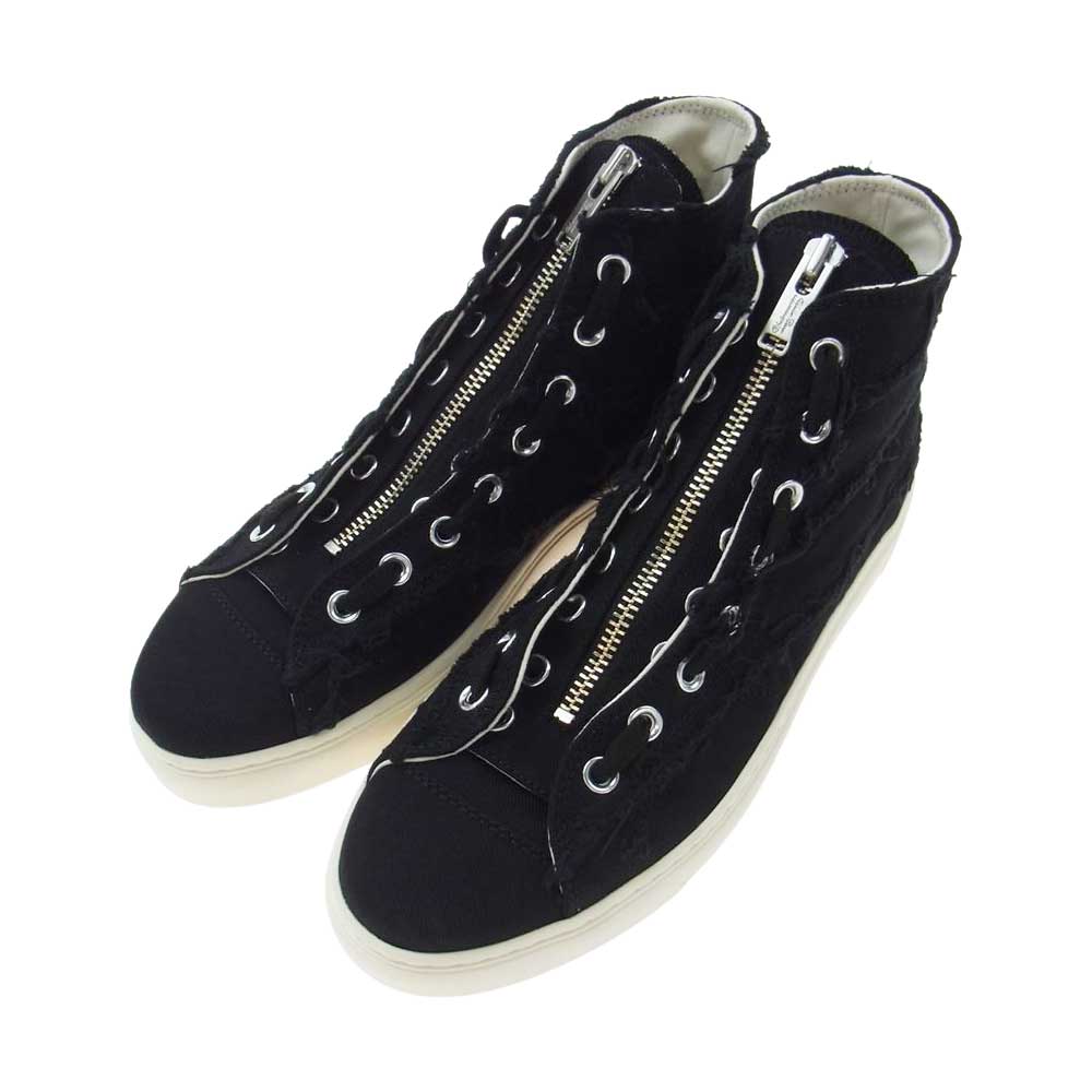 UNDERCOVER アンダーカバー 23SS  UI1C4F01 ism カサネハギ ハイカット ファスナー スニーカー  ブラック系 L (27-27.5cm)【新古品】【未使用】【中古】