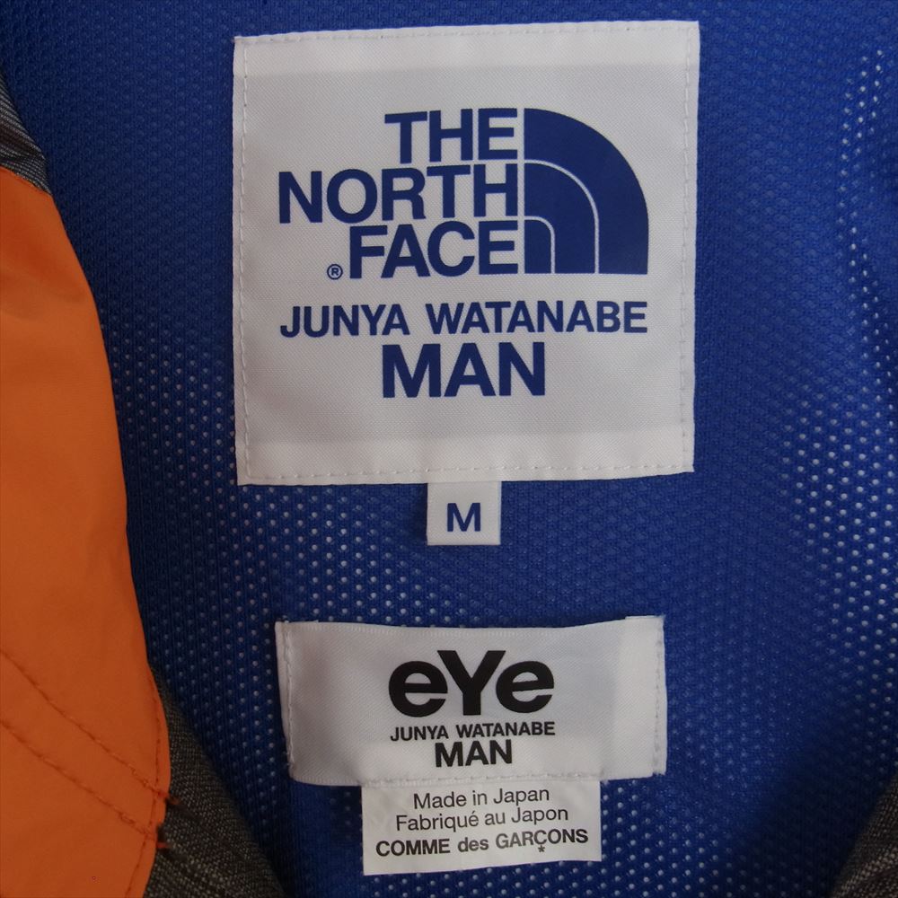 JUNYA WATANABE COMME des GARCONS ジュンヤワタナベコムデギャルソン wj-j908-100-1-3 × THE NORTH FACE ウール エステル チェック ナイロン オックス ジャケット ブラウン系 オレンジ系 M【新古品】【未使用】【中古】