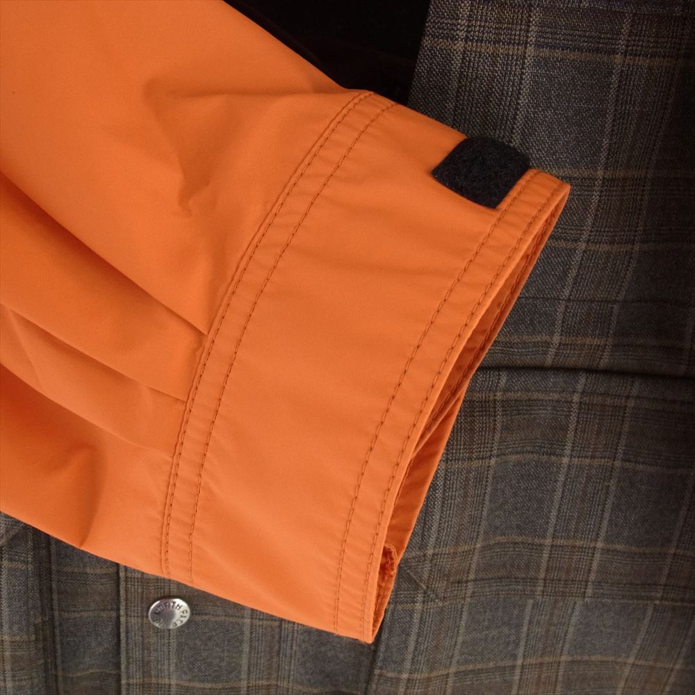 JUNYA WATANABE COMME des GARCONS ジュンヤワタナベコムデギャルソン wj-j908-100-1-3 × THE NORTH FACE ウール エステル チェック ナイロン オックス ジャケット ブラウン系 オレンジ系 M【新古品】【未使用】【中古】