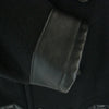 MAISON MARGIELA メゾンマルジェラ ①⑩ライン 22AW S50AM0564 レザー切替 ショールカラー ダブル コート ブラック系 48【美品】【中古】