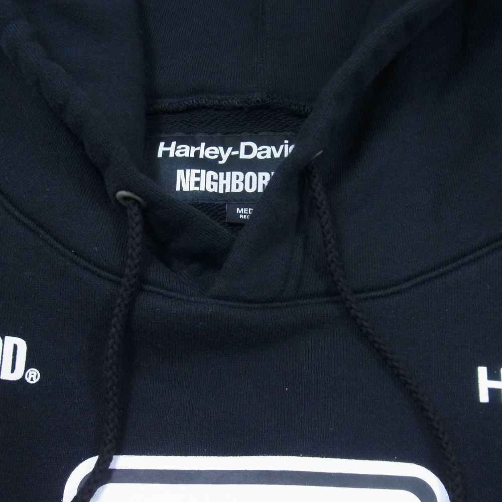 NEIGHBORHOOD ネイバーフッド 22AW  222UW05N-CSM01 × HaleyDaividson H-D . HOODED LS . CO ハーレー ダビッドソン スウェット パーカー  ブラック系 M【中古】