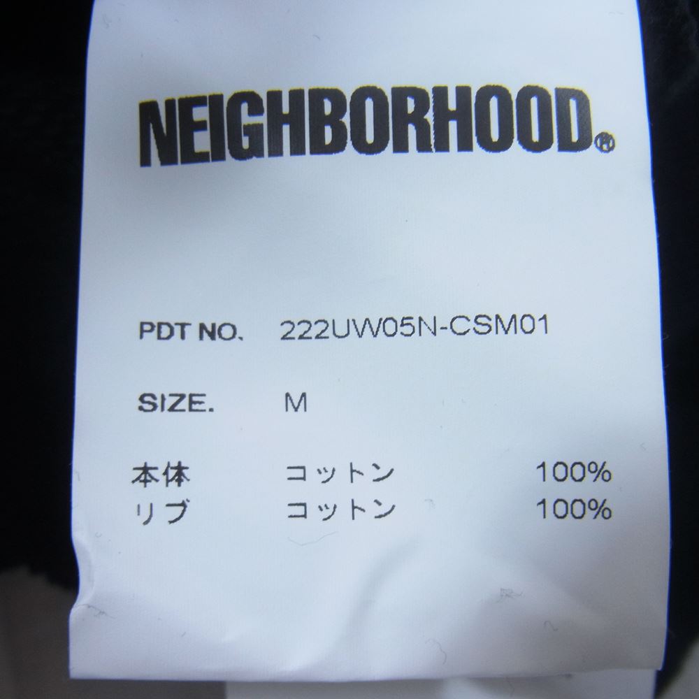 NEIGHBORHOOD ネイバーフッド 22AW  222UW05N-CSM01 × HaleyDaividson H-D . HOODED LS . CO ハーレー ダビッドソン スウェット パーカー  ブラック系 M【中古】