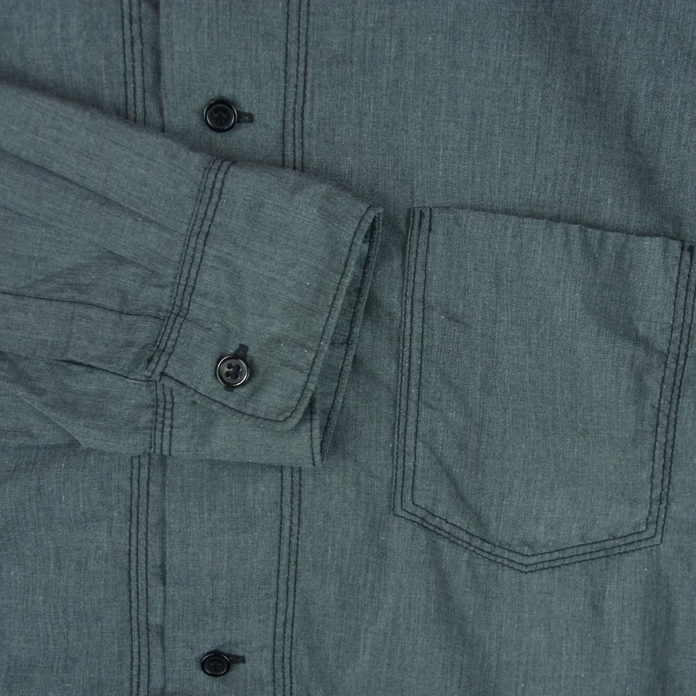 BLACK COMME des GARCONS ブラックコムデギャルソン 1L-B029 AD2013 丸襟 ラウンドカラー 長袖 ドレス シャツ グレー系 M【中古】