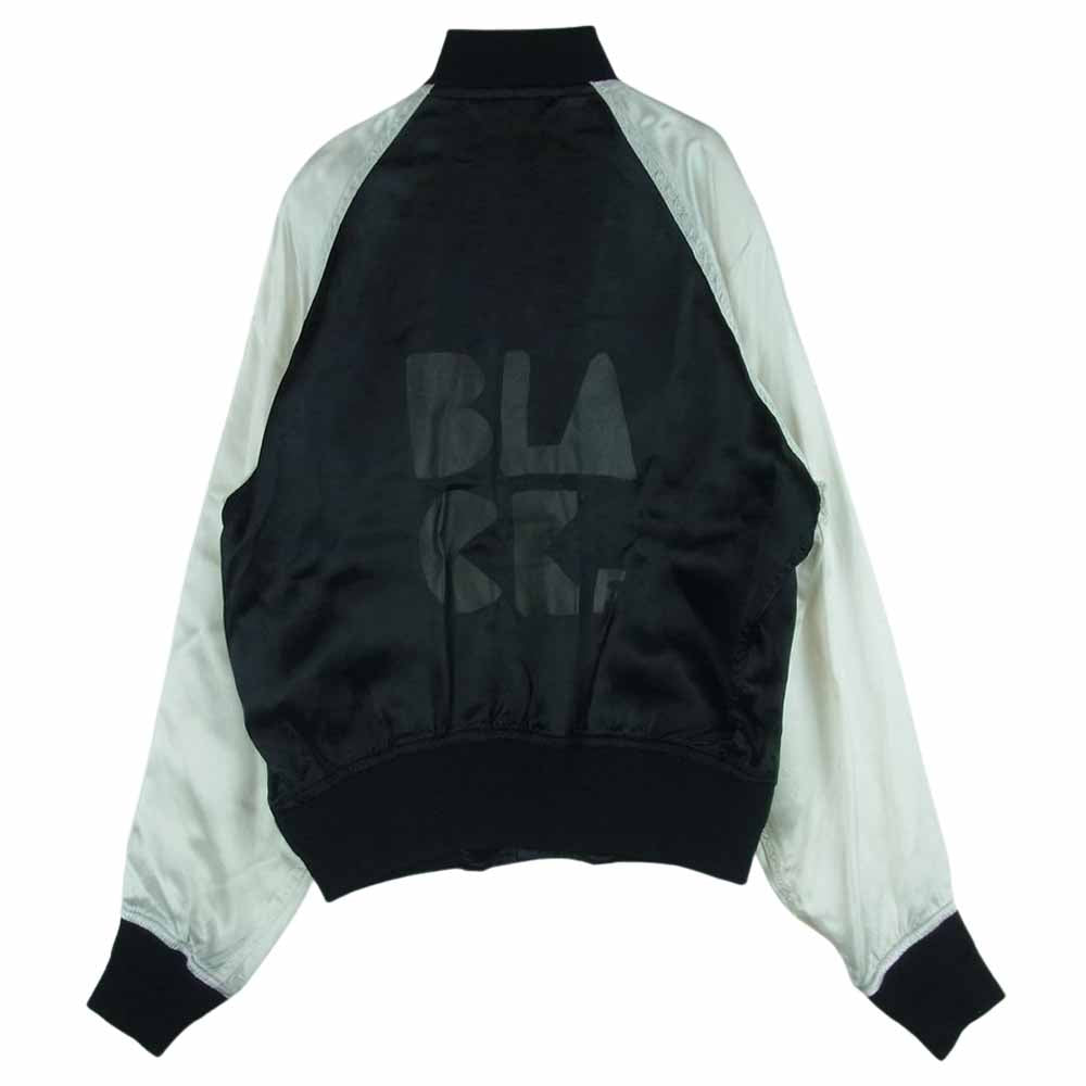 BLACK COMME des GARCONS ブラックコムデギャルソン 1M-J022 AD2013 総キュプラ ラグラン切替 スカジャン ブラック系 ホワイト系 M【中古】