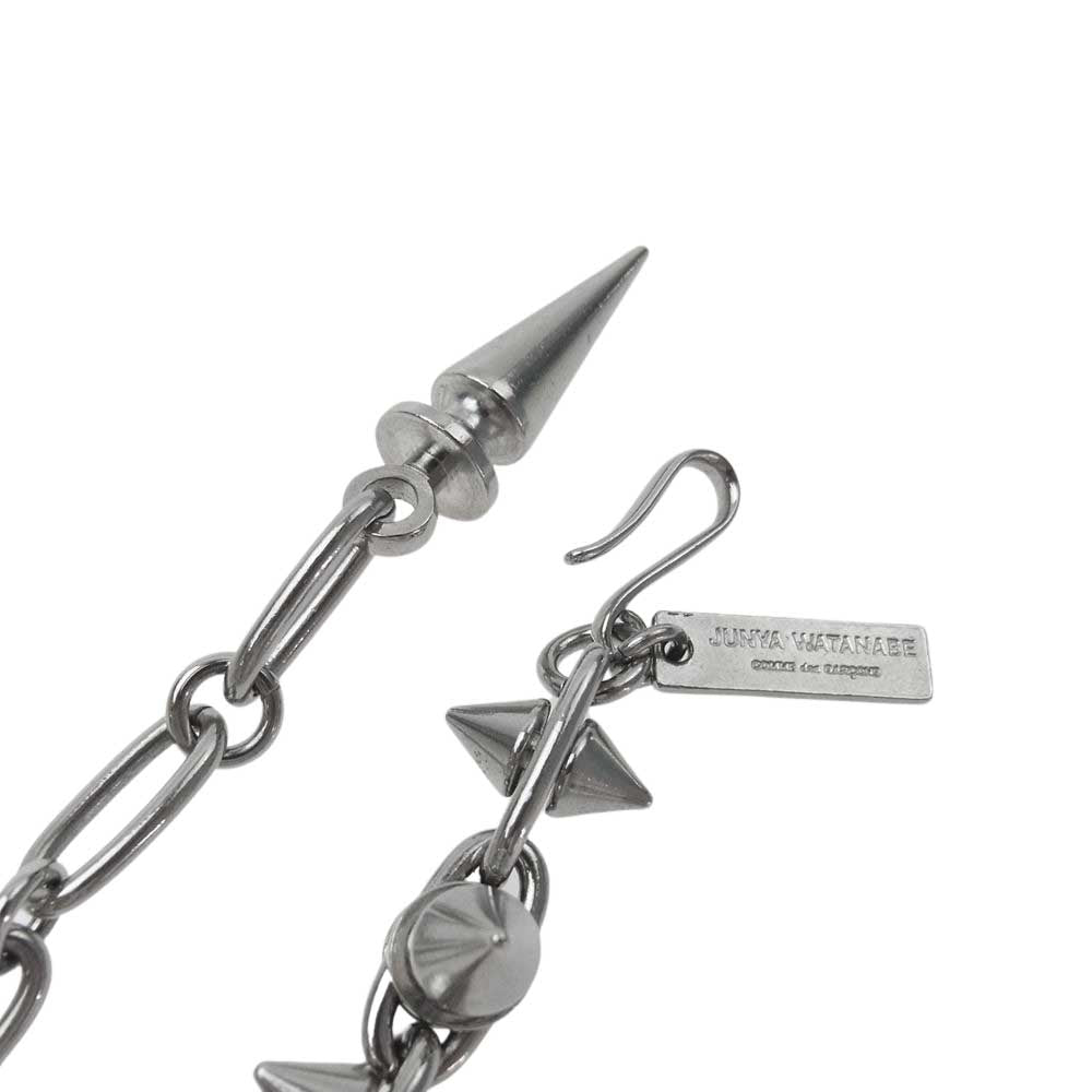 JUNYA WATANABE COMME des GARCONS ジュンヤワタナベコムデギャルソン ニードル スパイク チェーン切替 フック ネックレス シルバー系【美品】【中古】