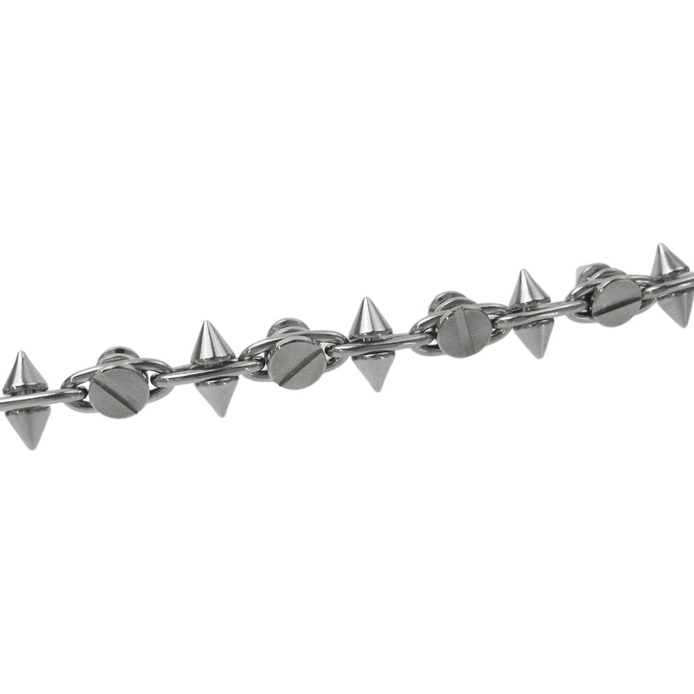 JUNYA WATANABE COMME des GARCONS ジュンヤワタナベコムデギャルソン ニードル スパイク チェーン切替 フック ネックレス シルバー系【美品】【中古】