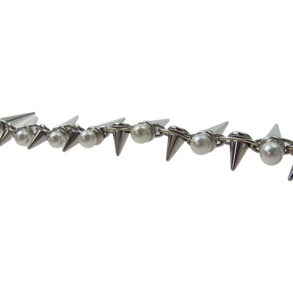 JUNYA WATANABE COMME des GARCONS ジュンヤワタナベコムデギャルソン JH-K807-051-1-1 ニードル スパイク パール チェーン ネックレス シルバー系【中古】