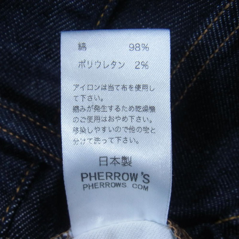 フェローズ  411 SLIM FIT DENIM ストレッチ スリム フィット ジーンズ インディゴブルー系 36【中古】