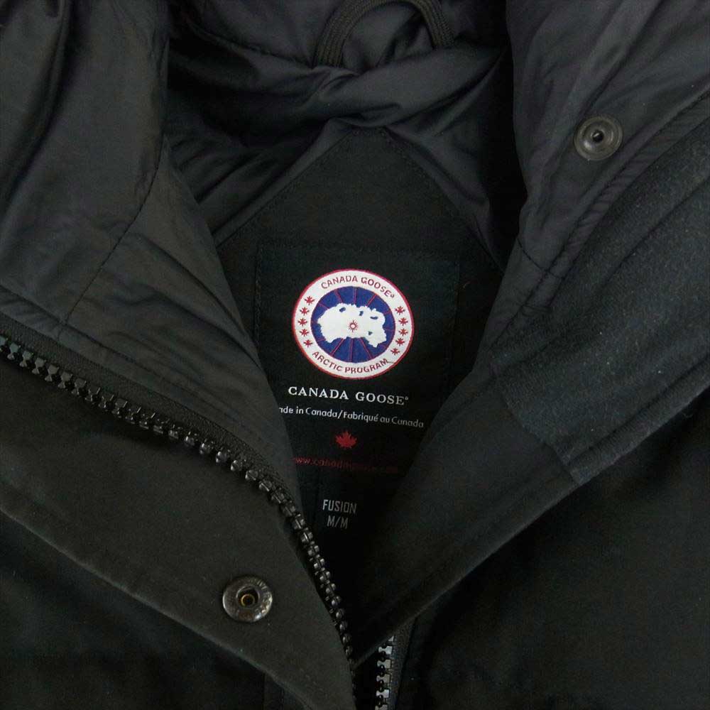 CANADA GOOSE カナダグース 3802LA SHELBURNE PARKA シェルバーン パーカー ファー付き ダウン ジャケット コート ブラック系 M【中古】