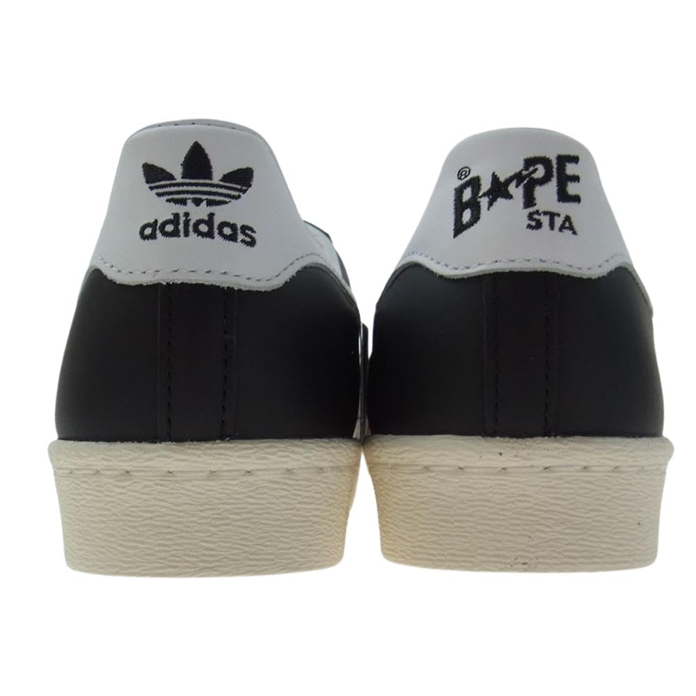 adidas アディダス IF2385 SUPERSTAR 80s BAPE ア ベイシング エイプ スーパースター スニーカー ブラック系 26.5cm【極上美品】【中古】