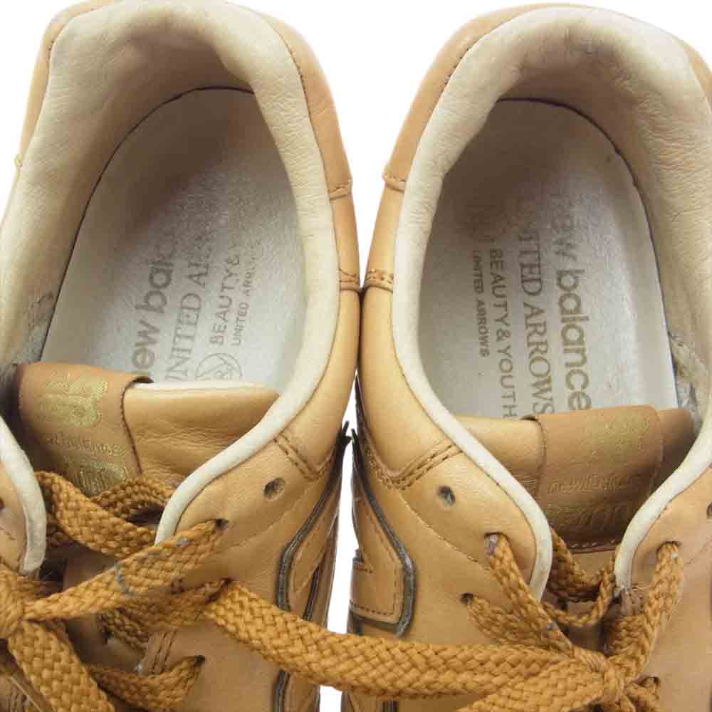 NEW BALANCE ニューバランス CM1400UA　 × UNITED ARROWS ユナイテッドアローズ 25周年 レザー スニーカー ライトブラウン系 27cm【中古】