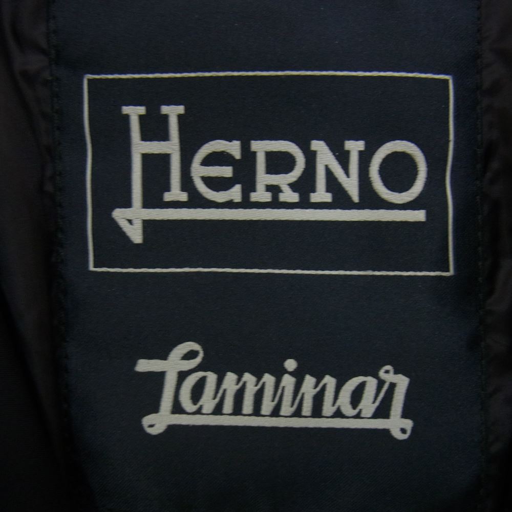 Herno ヘルノ P1002UL11121 国内正規品 Laminar ラミナー GORE-TEX ゴアテックス ダウン コート ダークネイビー系 44【中古】