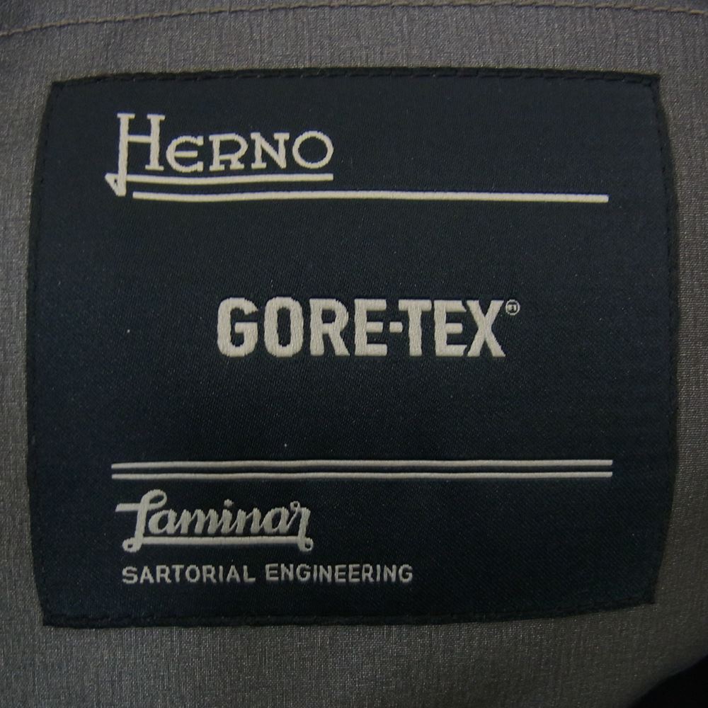 Herno ヘルノ P1002UL11121 国内正規品 Laminar ラミナー GORE-TEX ゴアテックス ダウン コート ダークネイビー系 44【中古】
