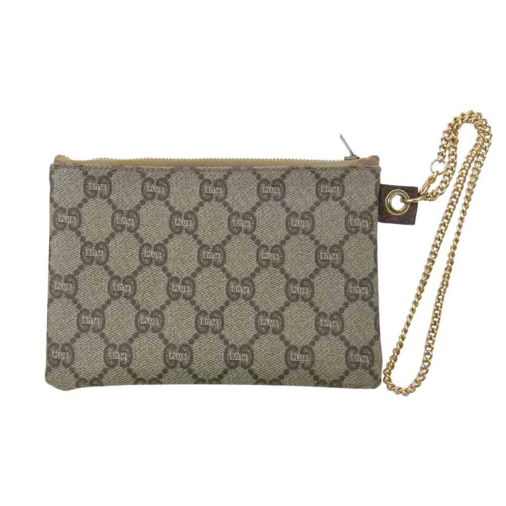 GUCCI グッチ GG PLUS プラス チェーン ポーチ ライトブラウン系【中古】