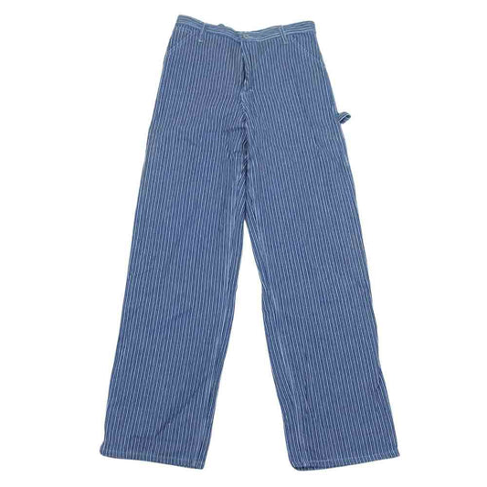 ブルックリンオーバーオール　 USA製 ヒッコリー ペインター パンツ ネイビー系 32【中古】