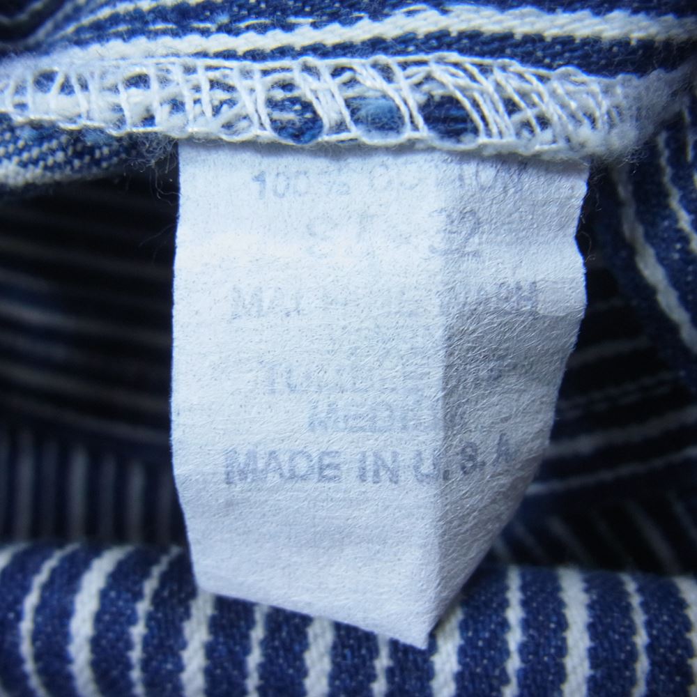 ブルックリンオーバーオール　 USA製 ヒッコリー ペインター パンツ ネイビー系 32【中古】