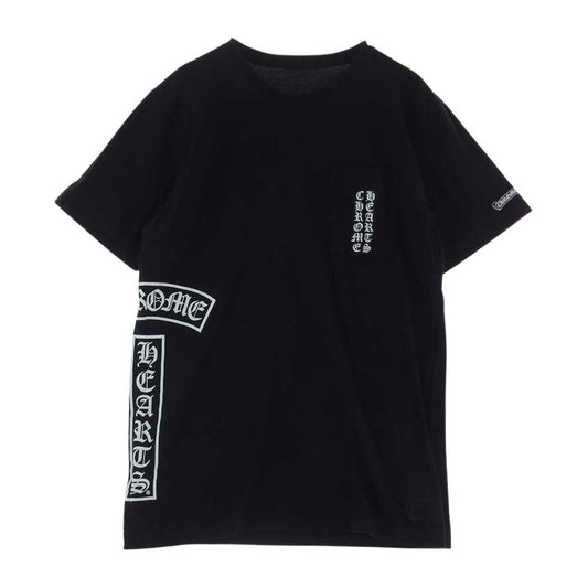CHROME HEARTS クロムハーツ（原本無） マルチ ロゴ ポケット クルーネック Tシャツ ブラック系 M【中古】