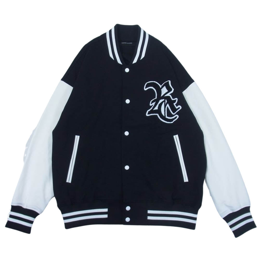 リサウンドクロージング 22AW RC27-C-008 RC Jersey OVER VARSITY JACKET RCロゴ ジャージ スタジャン ブラック系 1【美品】【中古】