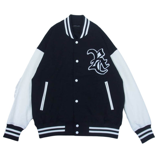 リサウンドクロージング 22AW RC27-C-008 RC Jersey OVER VARSITY JACKET RCロゴ ジャージ スタジャン ブラック系 1【美品】【中古】