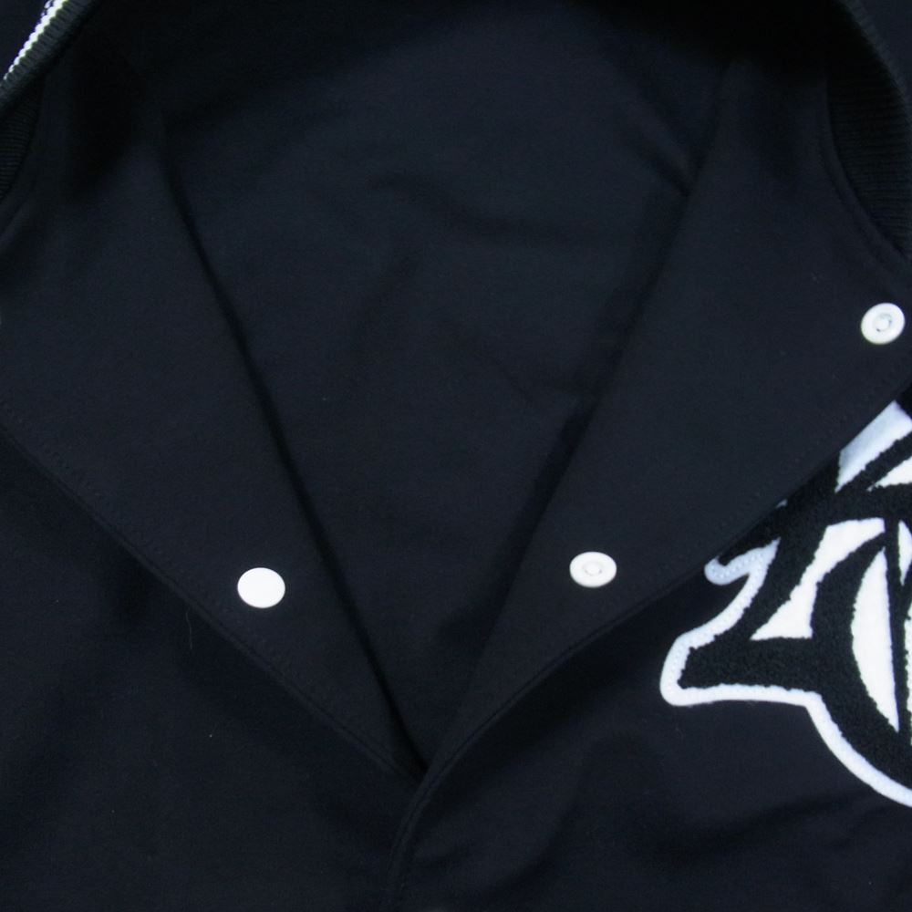 リサウンドクロージング 22AW RC27-C-008 RC Jersey OVER VARSITY JACKET RCロゴ ジャージ スタジャン ブラック系 1【美品】【中古】