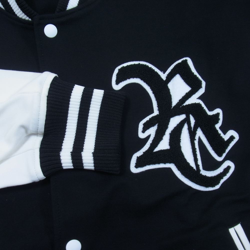 リサウンドクロージング 22AW RC27-C-008 RC Jersey OVER VARSITY JACKET RCロゴ ジャージ スタジャン ブラック系 1【美品】【中古】