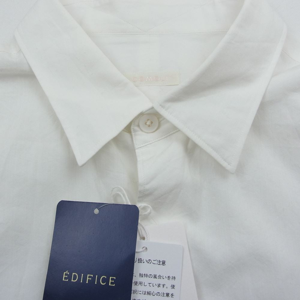 COMOLI コモリ P01-02008 ショートスリーブ コットン シャツ ホワイト系 2【美品】【中古】