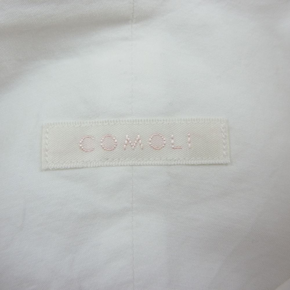 COMOLI コモリ P01-02008 ショートスリーブ コットン シャツ ホワイト系 2【美品】【中古】