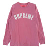 Supreme シュプリーム 16SS Arc Logo L/S Top アーチロゴ ロング スリーブ 長袖 Tシャツ ロンT  ピンク系 M【中古】