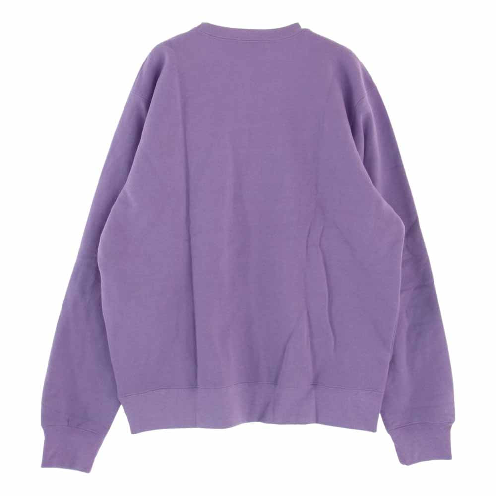 Supreme シュプリーム  17SS Vertical Logo Panel Crewneck バーチカルロゴ パネル クルーネック スウェット シャツ パープル系 M【美品】【中古】