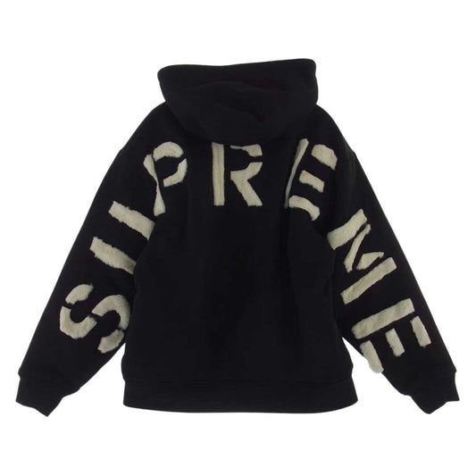 Supreme シュプリーム 22AW  Faux Fur Lined Zip Up Hooded Sweatshirt ジップ アップ スウェット パーカー ブラック系 S【新古品】【未使用】【中古】