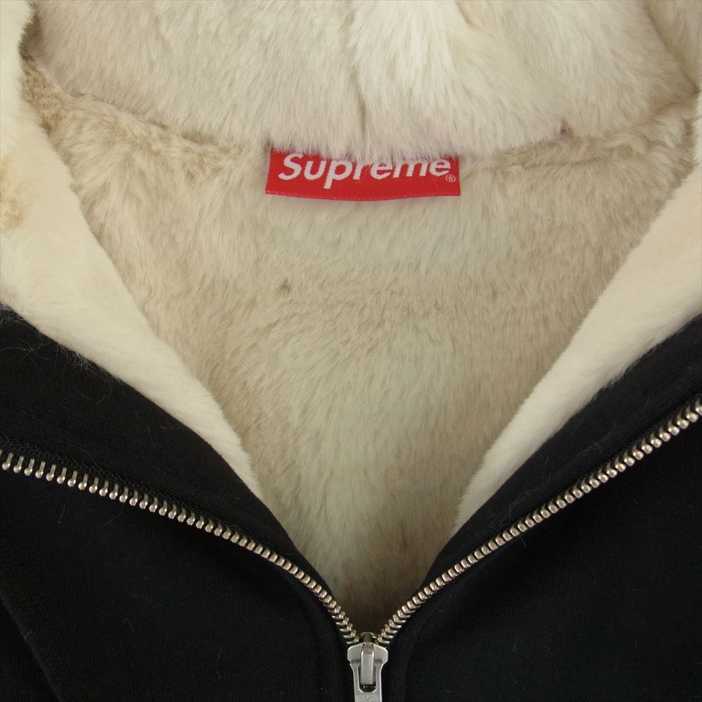 Supreme シュプリーム 22AW  Faux Fur Lined Zip Up Hooded Sweatshirt ジップ アップ スウェット パーカー ブラック系 S【新古品】【未使用】【中古】