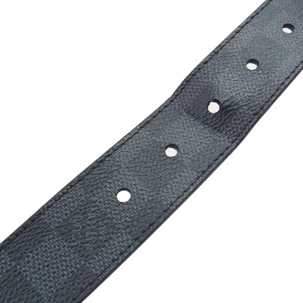 LOUIS VUITTON ルイ・ヴィトン M9402 ダミエ グラフィット サンチュール ポンヌフ レザー ベルト ブラック系【中古】