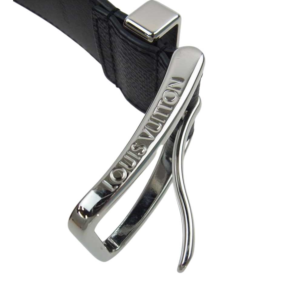 LOUIS VUITTON ルイ・ヴィトン M9402 ダミエ グラフィット サンチュール ポンヌフ レザー ベルト ブラック系【中古】