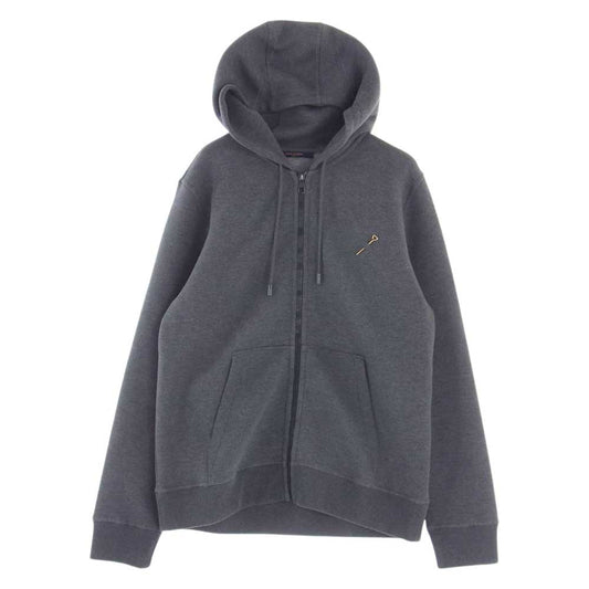 LOUIS VUITTON ルイ・ヴィトン 21SS LVSE DOUBLE FACE TRAVEL JERSEY HOODIE ピン トラベル パーカー グレー系 L【美品】【中古】