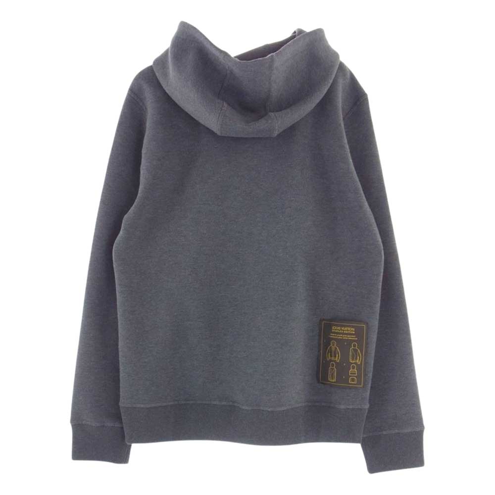 LOUIS VUITTON ルイ・ヴィトン 21SS LVSE DOUBLE FACE TRAVEL JERSEY HOODIE ピン トラベル パーカー グレー系 L【美品】【中古】