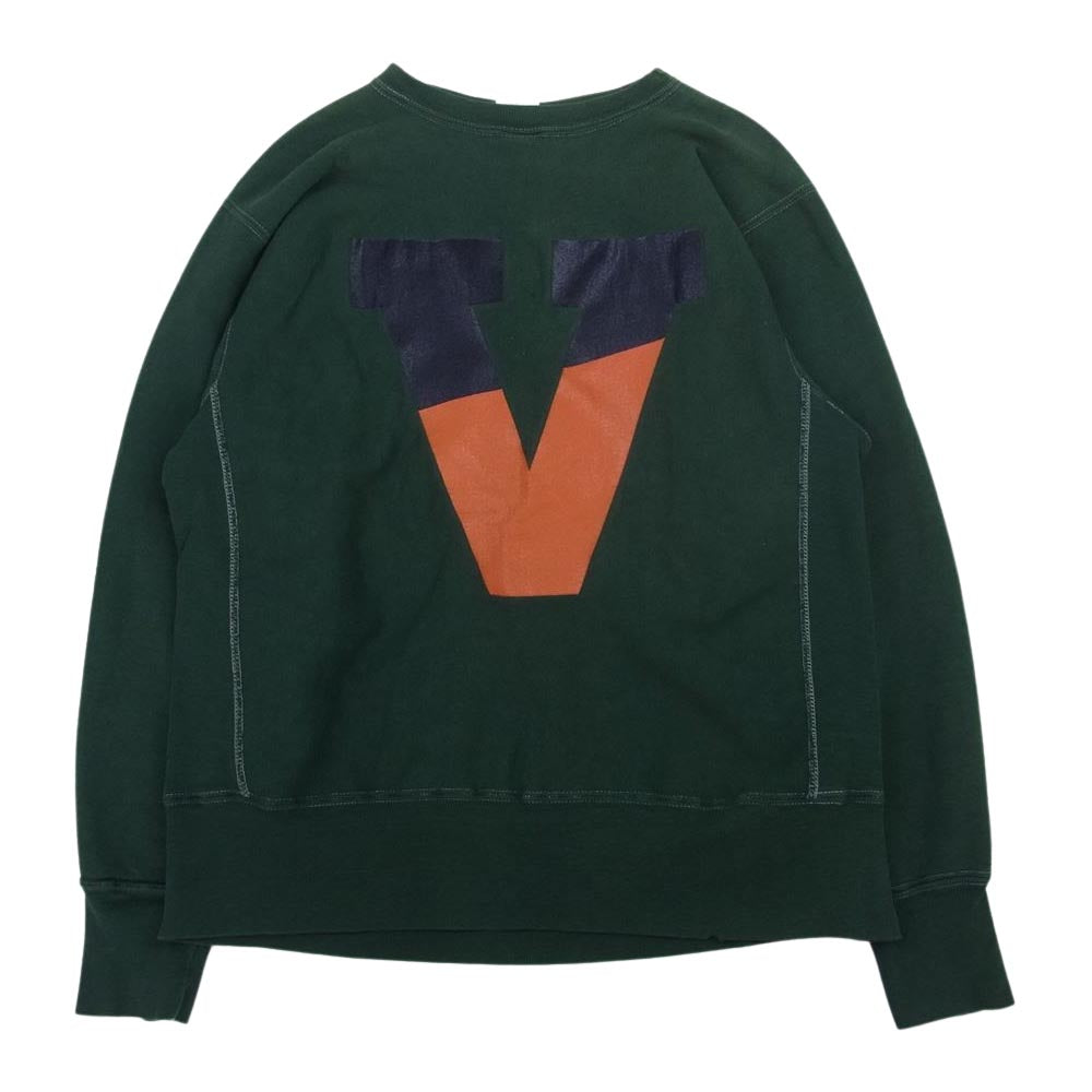 Champion チャンピオン 90s USA製 REVERSE WEAVE VIRGINIAロゴ リバースウィーブ スウェット トレーナー  グリーン系 L【中古】