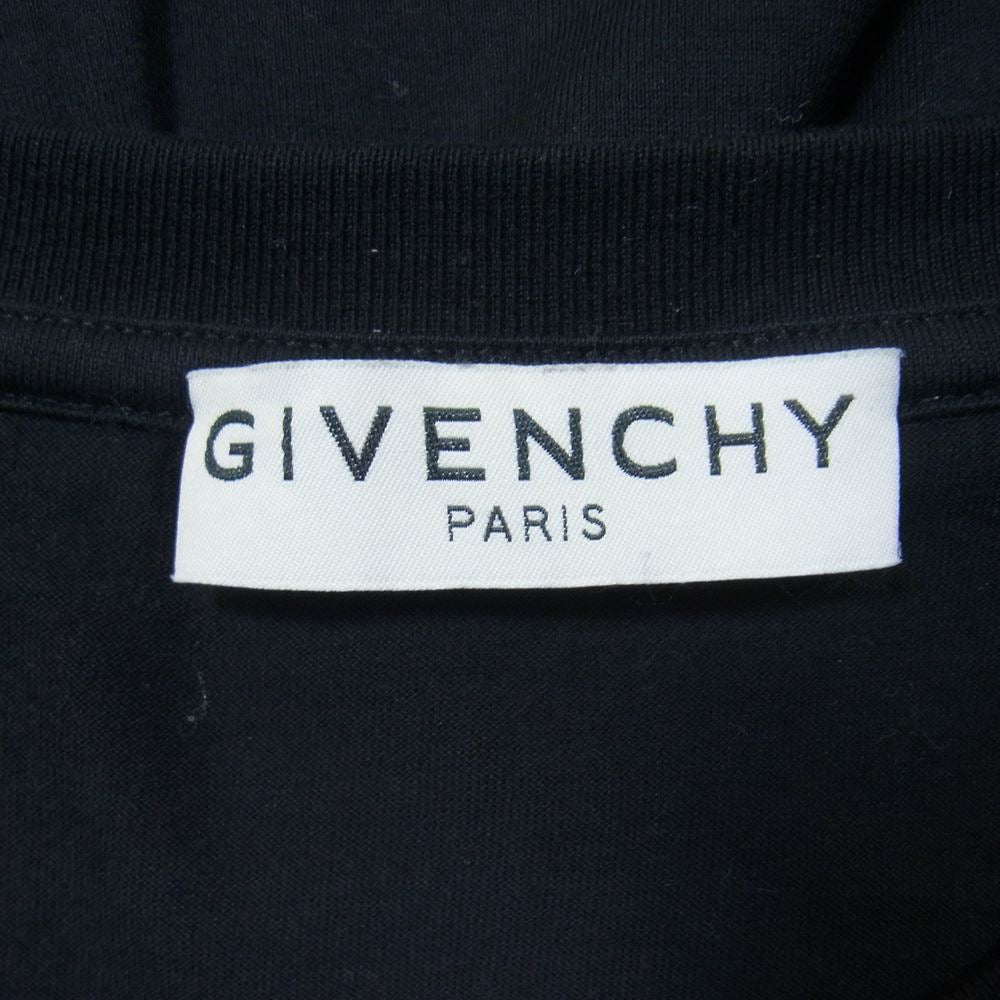GIVENCHY ジバンシィ 20AW BM70YQ3002 ロゴ プリント 刺繍 Tシャツ ブラック系 M【中古】