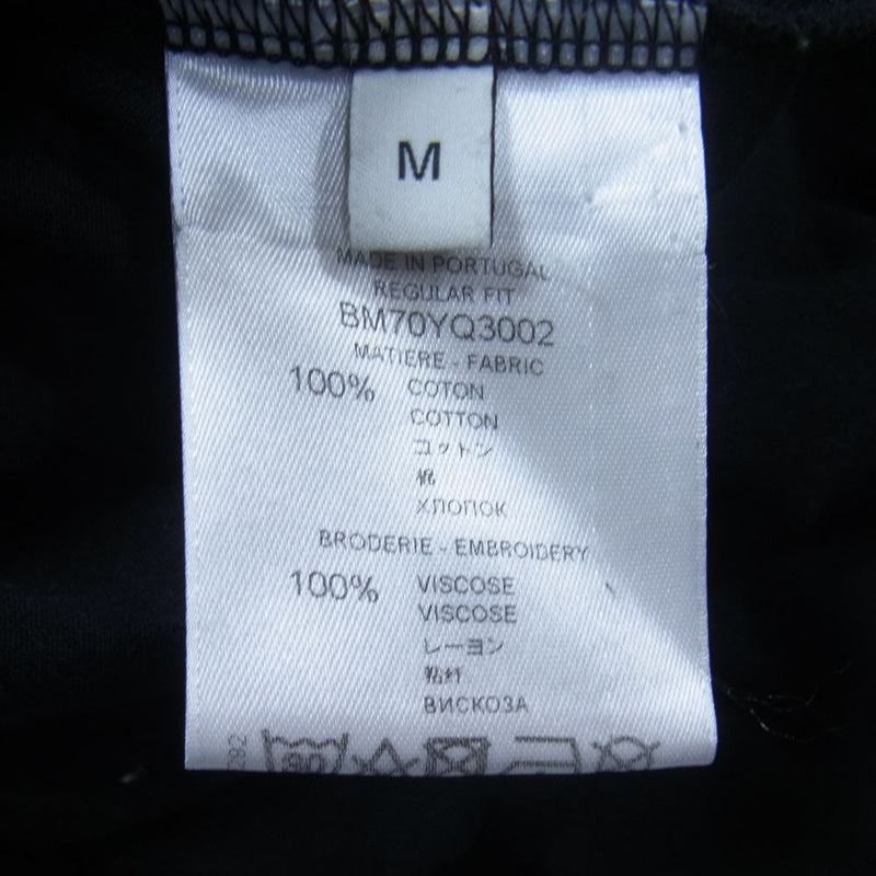 GIVENCHY ジバンシィ 20AW BM70YQ3002 ロゴ プリント 刺繍 Tシャツ ブラック系 M【中古】