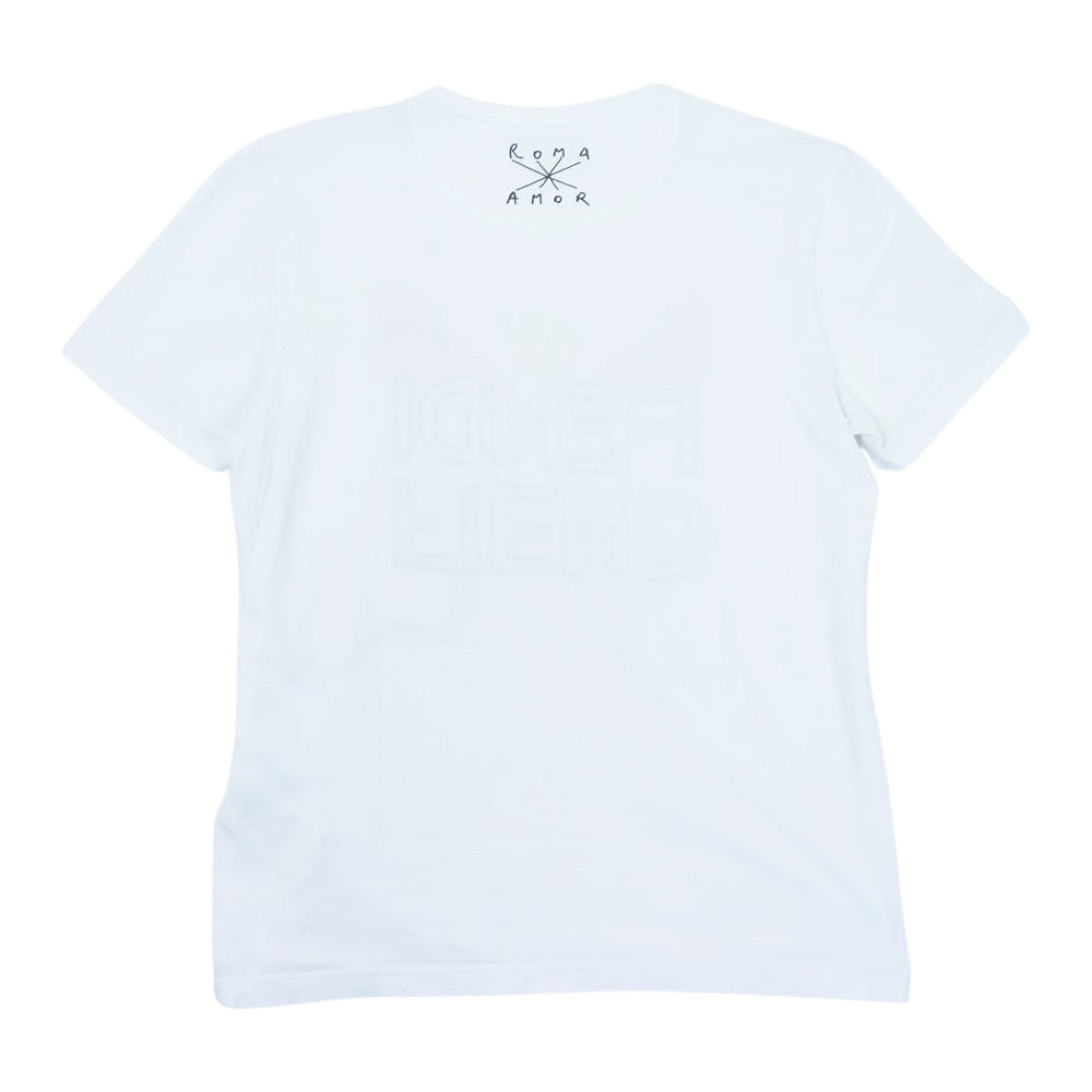 FENDI フェンディ モンスター プリント Tシャツ ホワイト系 L【中古】