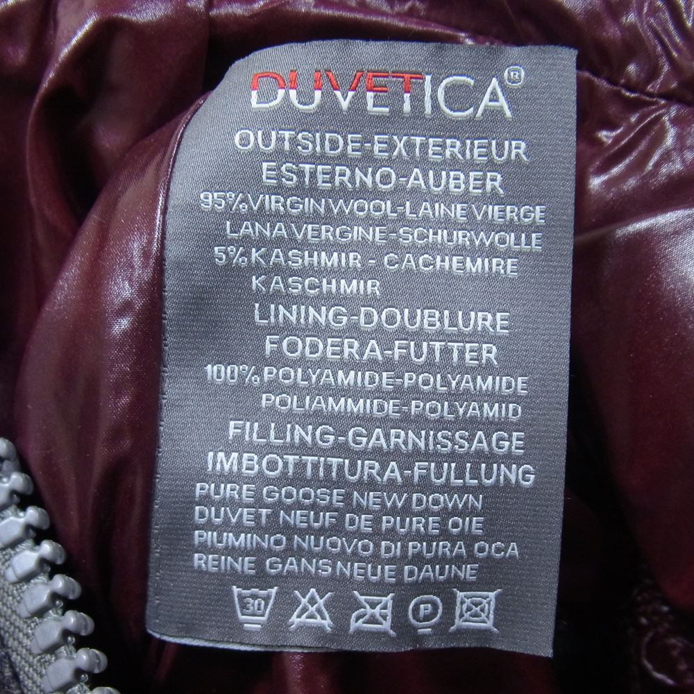 DUVETICA デュベティカ × LANIFICIO F.LLI CERRUTI ARISTEO アリステオ チェック フルジップ ダウン ベスト ブラウン系 46【中古】