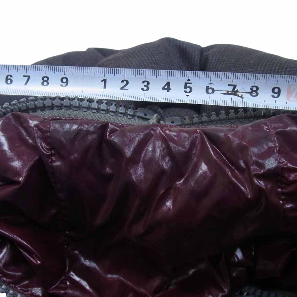 DUVETICA デュベティカ × LANIFICIO F.LLI CERRUTI ARISTEO アリステオ チェック フルジップ ダウン ベスト ブラウン系 46【中古】