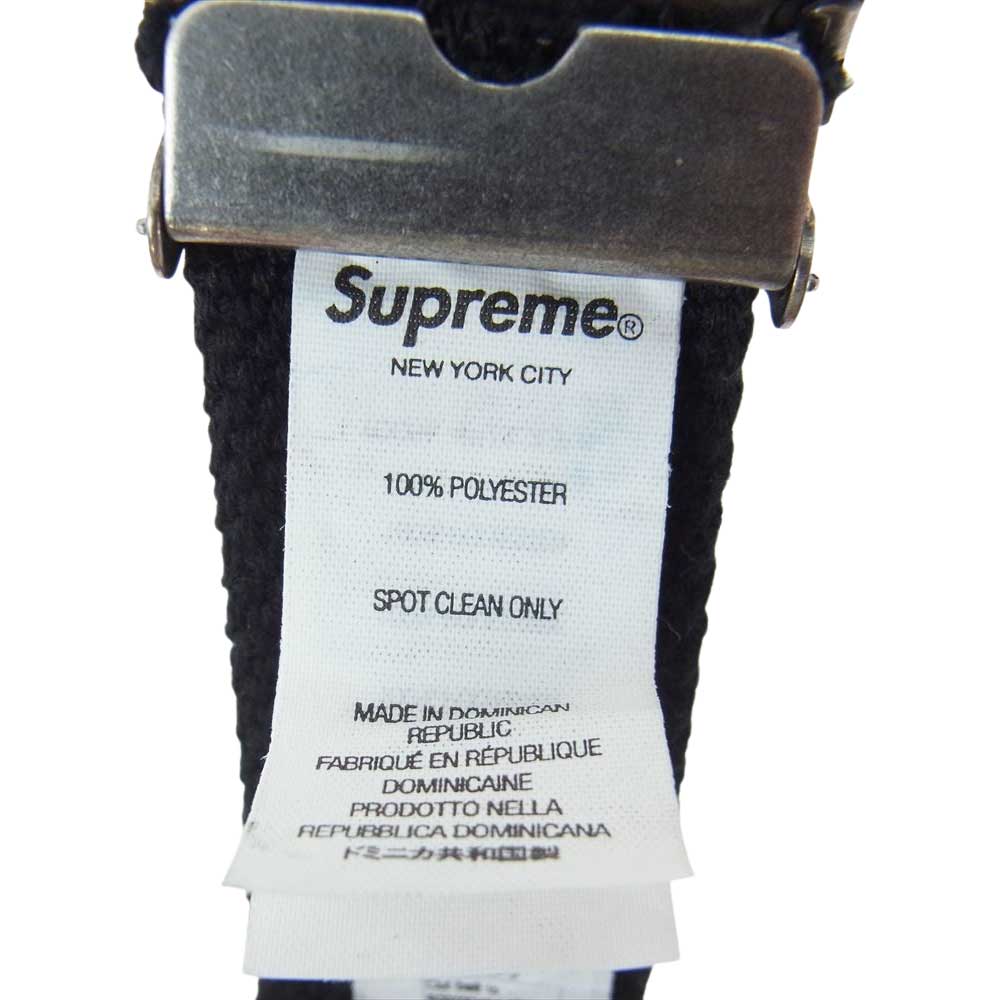 Supreme シュプリーム 22SS Dickies Stripe Webbing Belt ディッキーズ ストライプ ベルト ブラック系【極上美品】【中古】