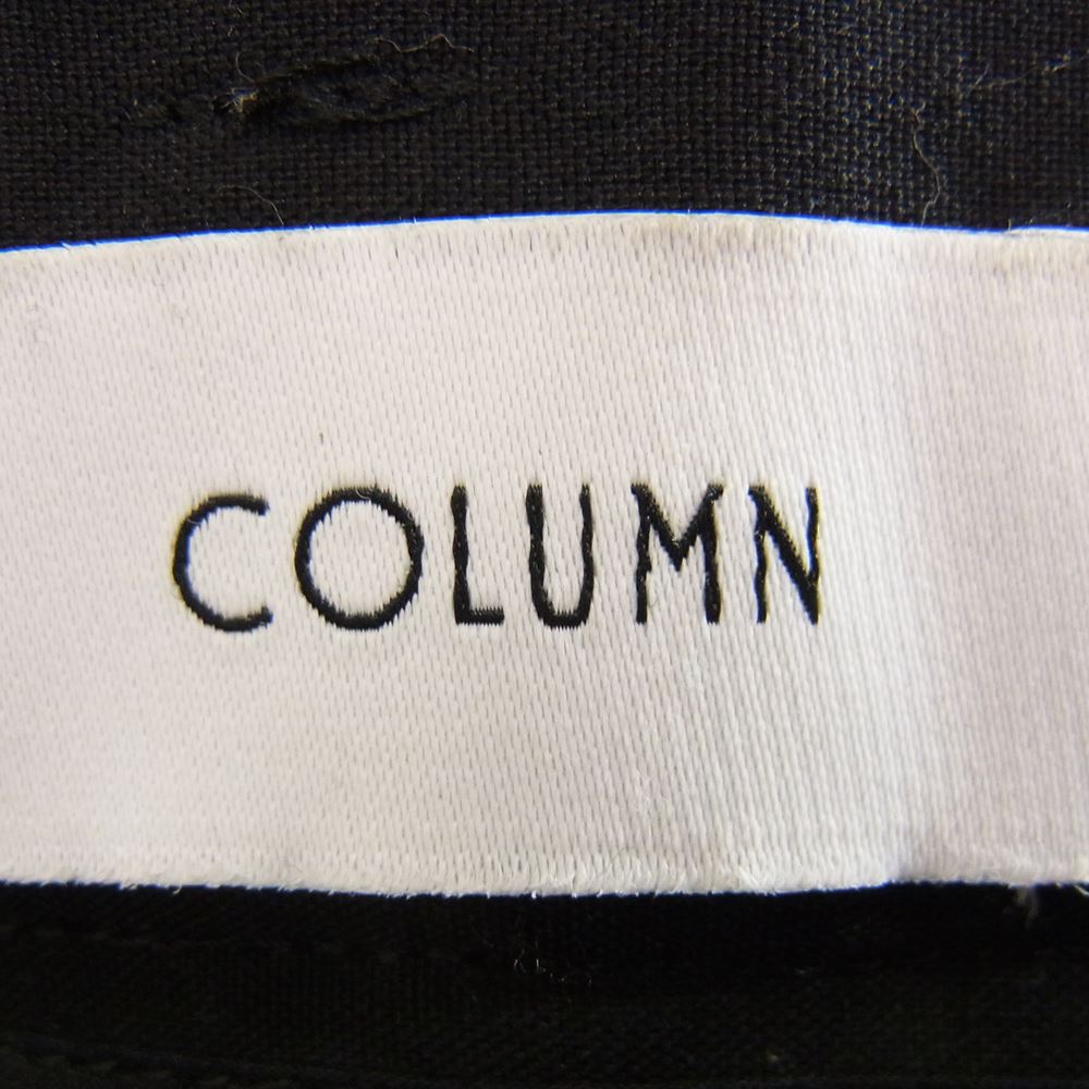 コラム 21-230-07-110012 ワンプリーツ クロップド スラックス パンツ ブラック系 S【中古】