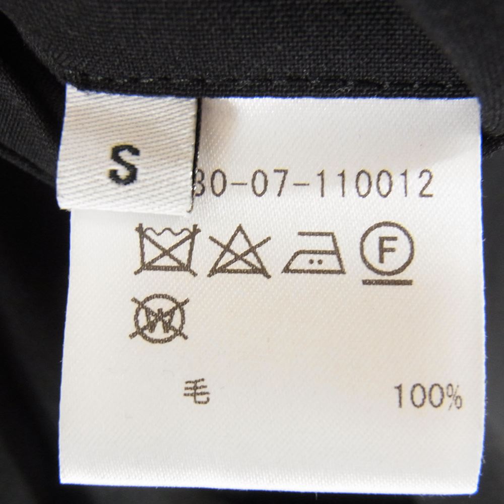 コラム 21-230-07-110012 ワンプリーツ クロップド スラックス パンツ ブラック系 S【中古】