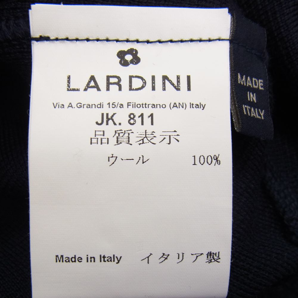 LARDINI ラルディーニ 811 ニット テーラード 2B ジャケット ネイビー系 S【中古】